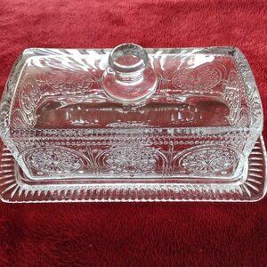 Glass butter dish
